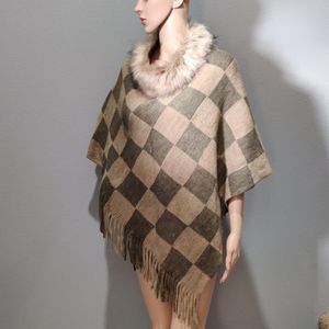 Crosstree Lane faux fur poncho